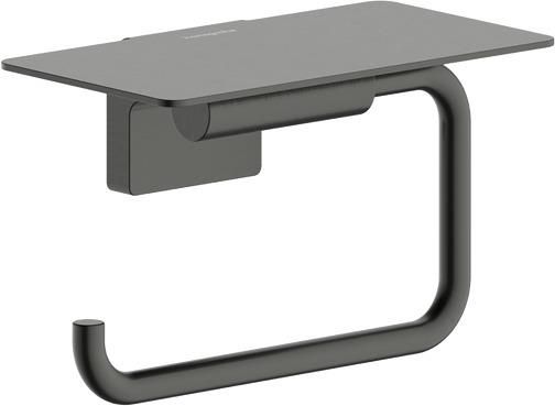 Держатель туалетной бумаги Hansgrohe AddStoris S полкой 41789340, черный хром