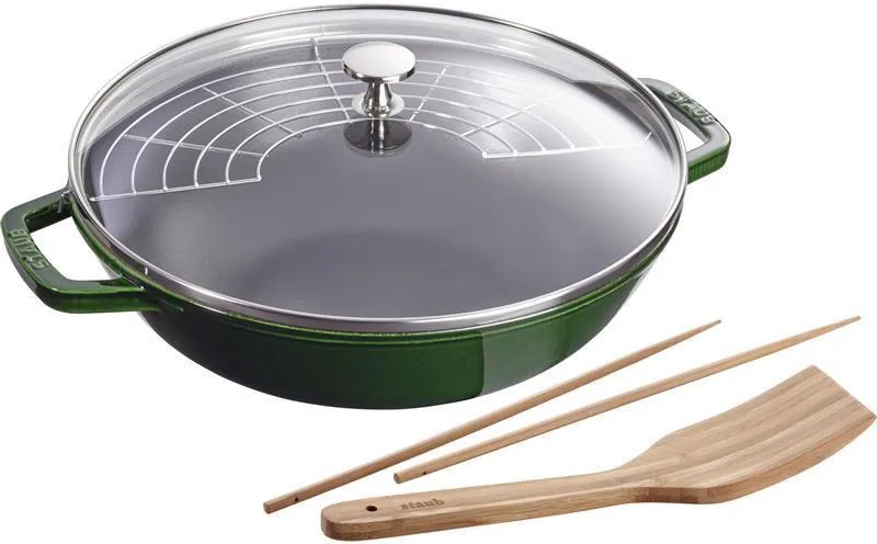 Чугунный вок Staub Ø 30 см, зелёный 40511-465-0