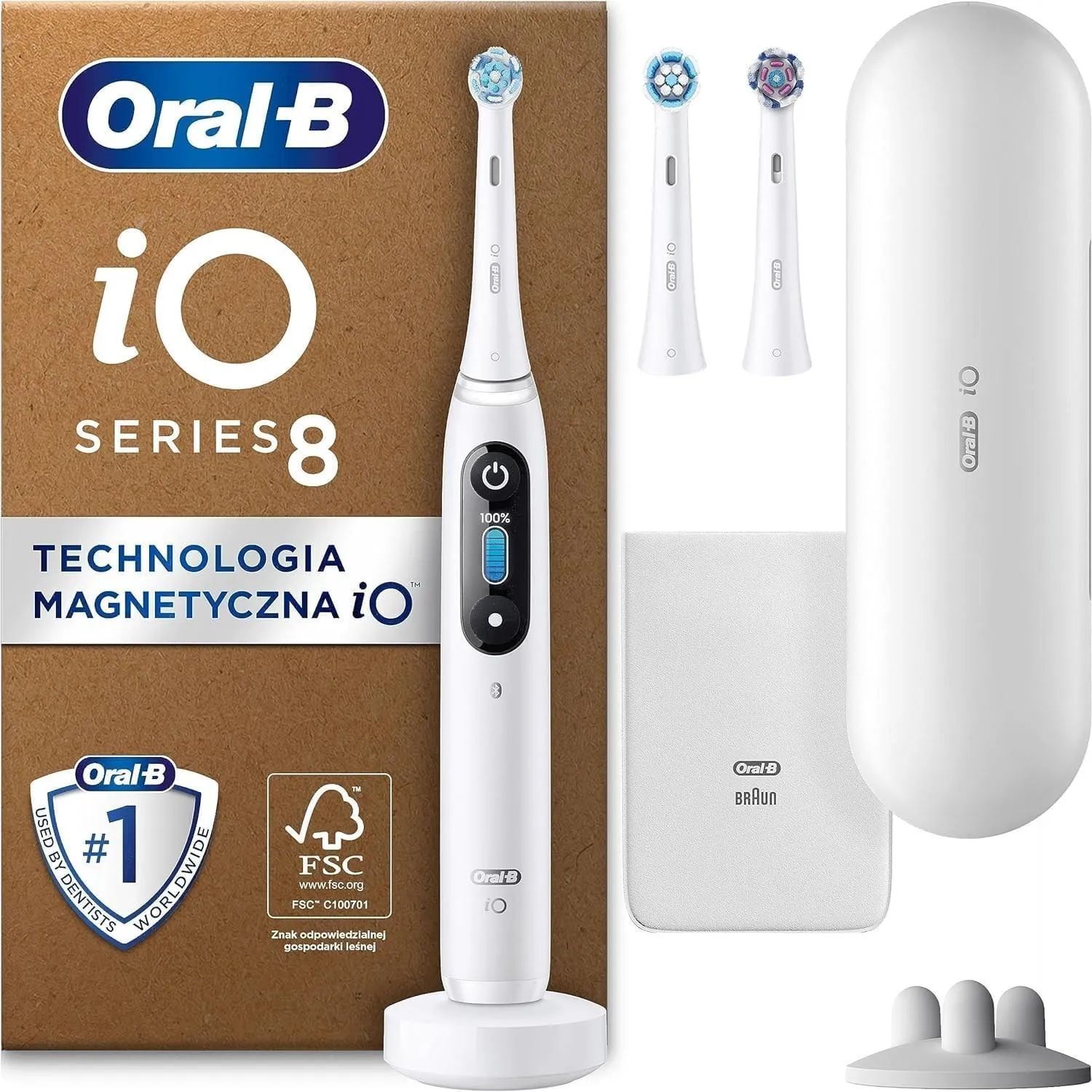 Электрическая зубная щетка Oral-B iO 8 Series Plus White Alabaster