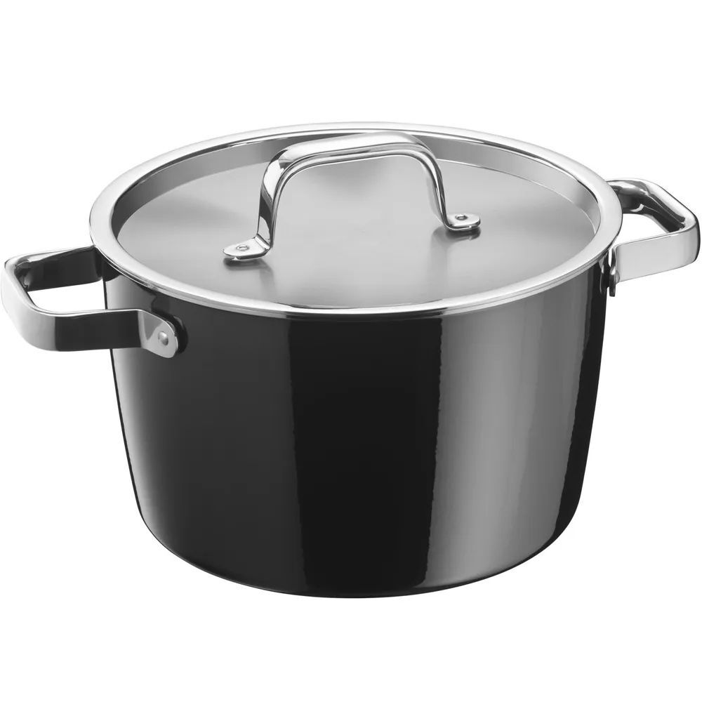 Кастрюля 22 см черная WMF Fusiontec Aromatic