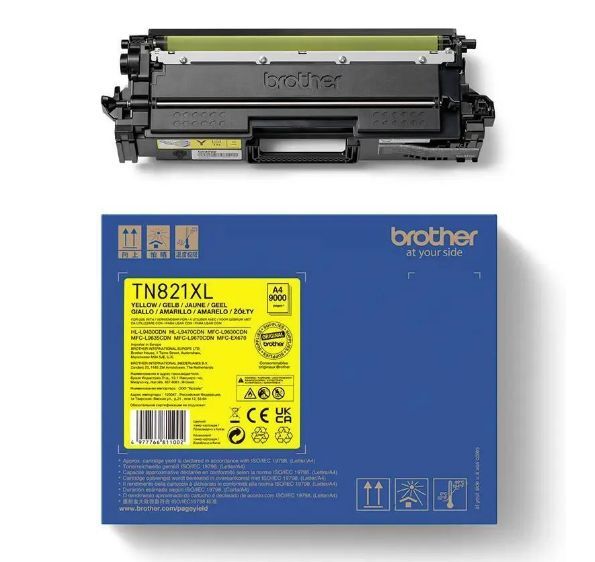Картридж Brother TN-821XLY желтый