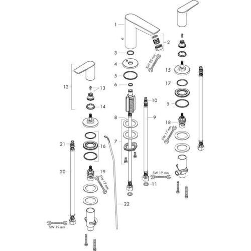 Смеситель для раковины Hansgrohe Talis Белый Матовый 71733700