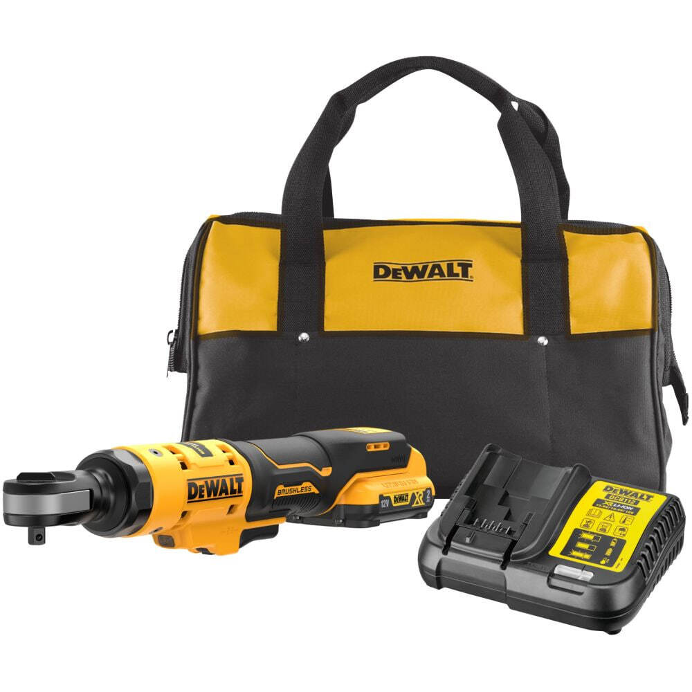 Аккумуляторный угловой гайковерт DeWalt DCF503D1-QW, с АКБ 2 Ач и ЗУ, в сумке