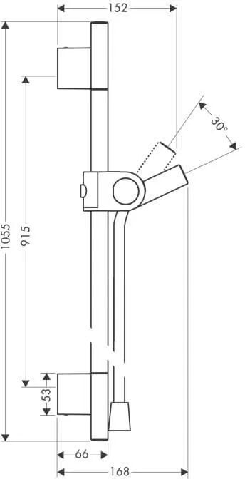Душевая штанга Hansgrohe AXOR UNO2 27989000