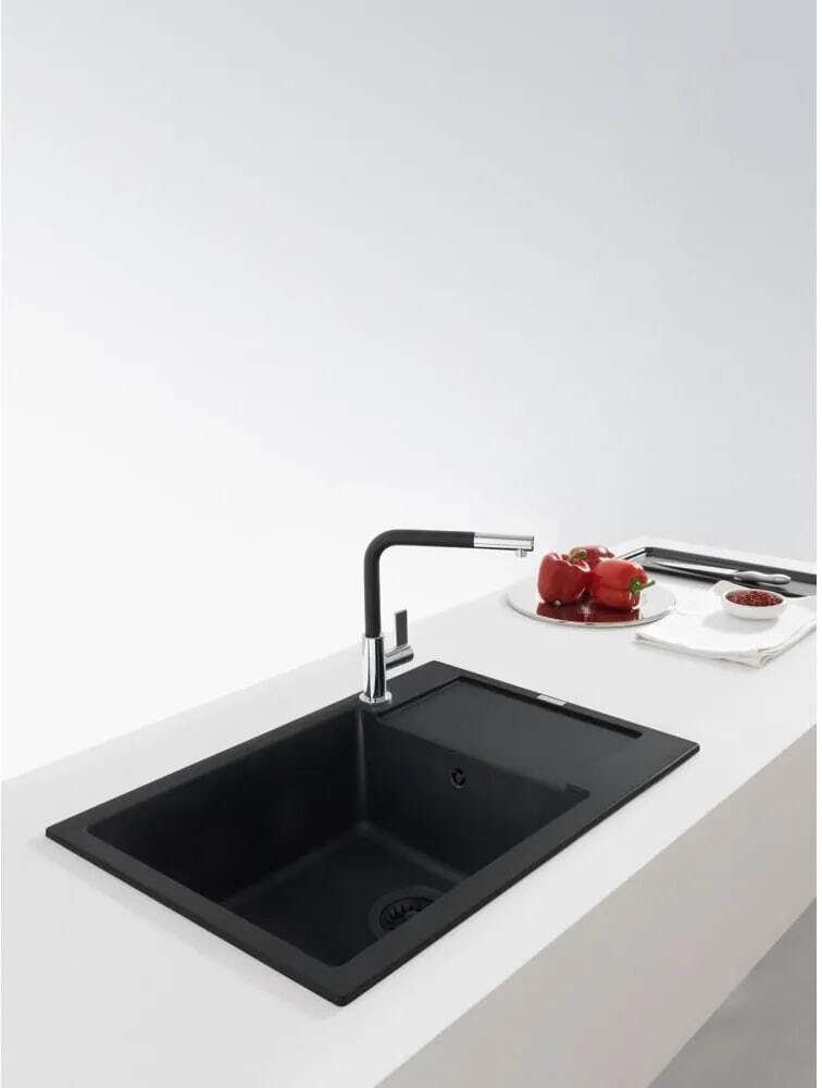 Кухонная раковина Franke Maris MRG 611-78 XL 114.0693.520, матовый черный / черный слив