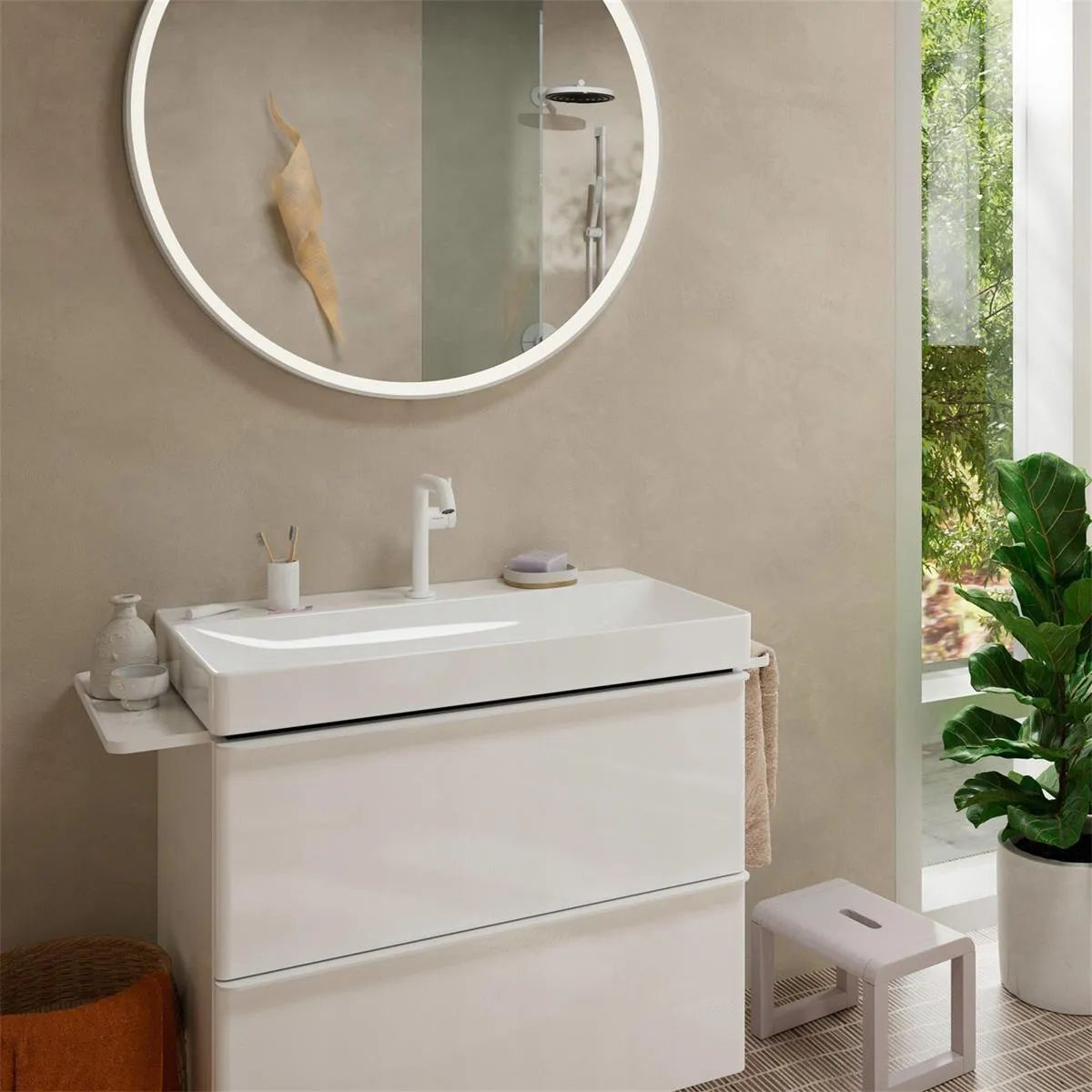 Смеситель для раковины Hansgrohe Tecturis S 150 Fine Coolstart 73341700 Белый Матовый