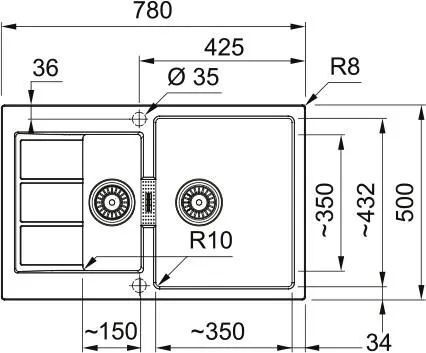 Кухонная раковина Franke Sirius S2D 651-78 143.0618.686, белый полярный