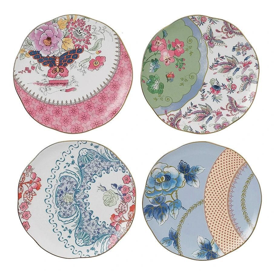 Набор из 4 закусочных тарелок Butterfly Bloom, 20 см Wedgwood Butterfly Bloom