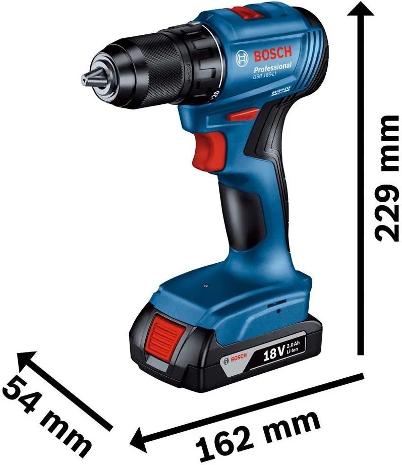 Аккумуляторный шуруповерт Bosch GSR 185-LI Professional (06019K3000)