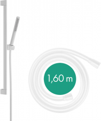 Душевой набор Hansgrohe Pulsify S 100 1Jet EcoSmart на штанге 65 см, белый матовый 24372700