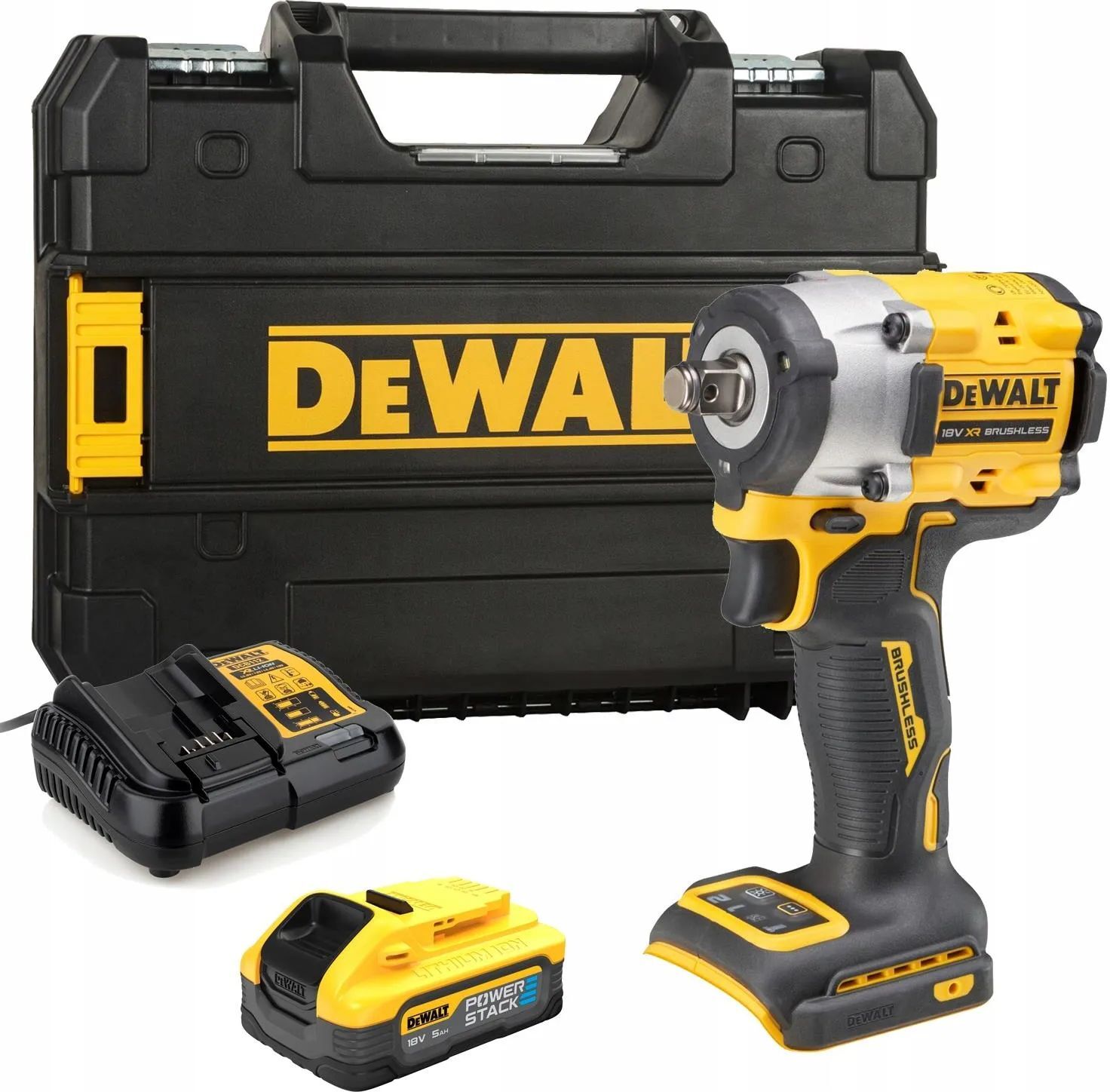 Аккумуляторный гайковерт DeWalt DCF921H2TQW, с АКБ и ЗУ, в кейсе