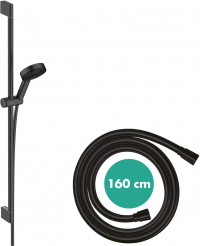 Душевой набор Hansgrohe Pulsify Select 105 3jet со штангой 90 см, черный матовый 24170670