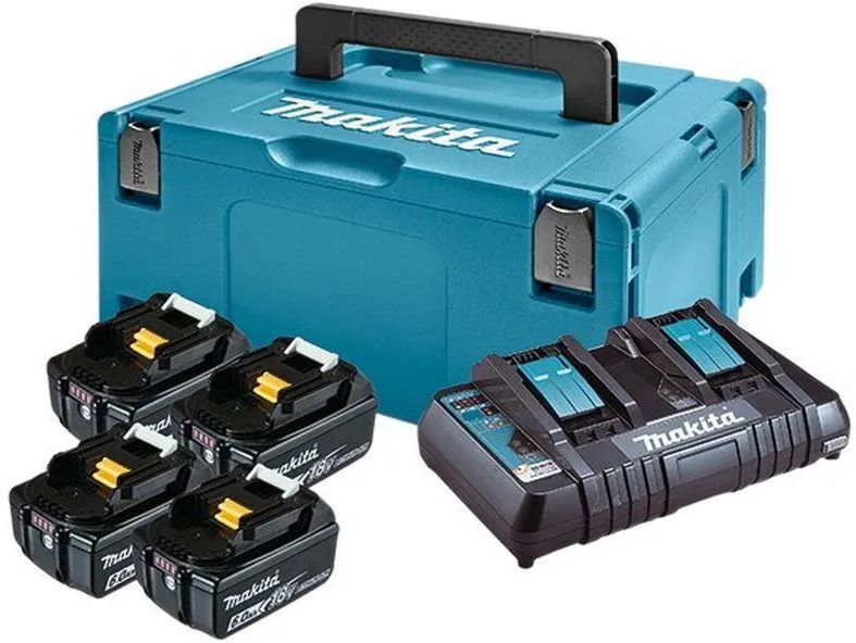 Набор АКБ и ЗУ Makita 4x 6.0 Ah Bl1860B + кейс 198091-4