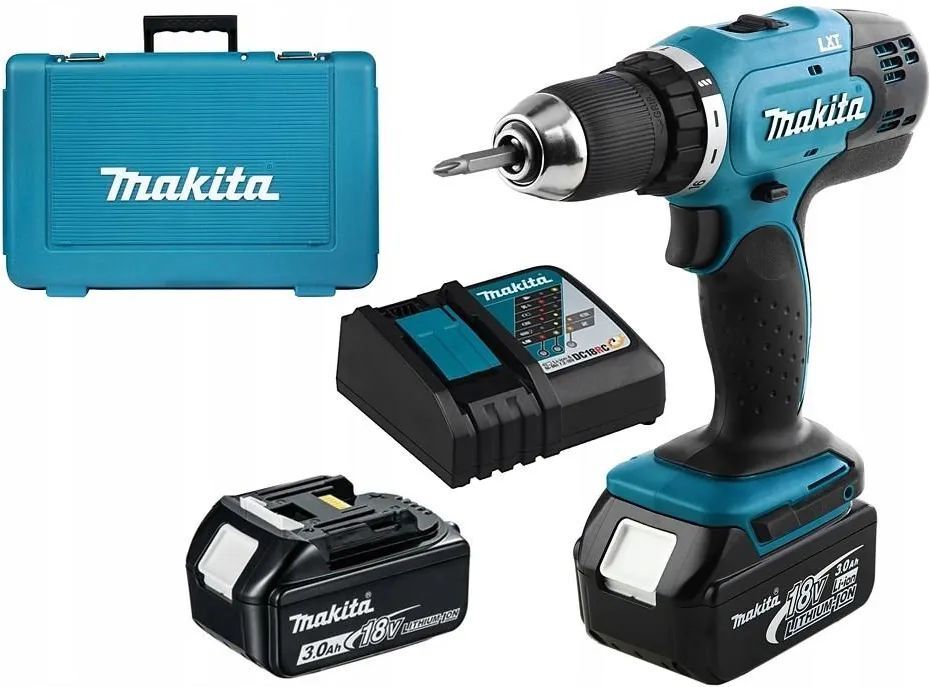 Ударная дрель Makita DDF453RFE 18V LXT с АКБ 2x3,0 Ah и ЗУ