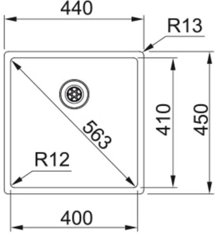 Кухонная раковина Franke Box BXX 210/110 - 40 127.0453.654, нержавеющая сталь