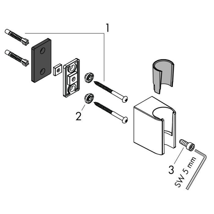 Держатель для душа Hansgrohe Axor One 45721330 черный