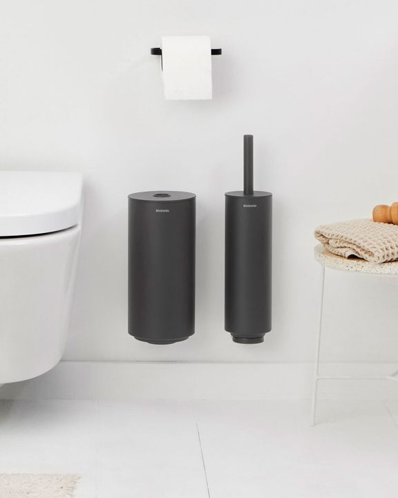 Набор аксессуаров для туалетной комнаты Brabantia "MindSet" 3пр графитовый 303685