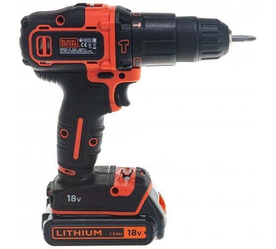 Аккумуляторная ударная дрель-шуруповерт Black&Decker BDCHD18KB-QW