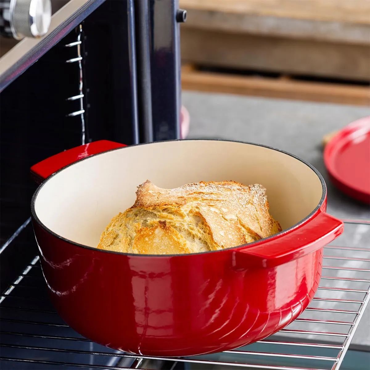 Кастрюля чугунная KitchenAid 5,2 л красный