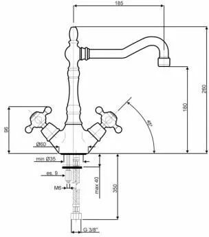 Кухонный смеситель SMEG MIR8O латунь