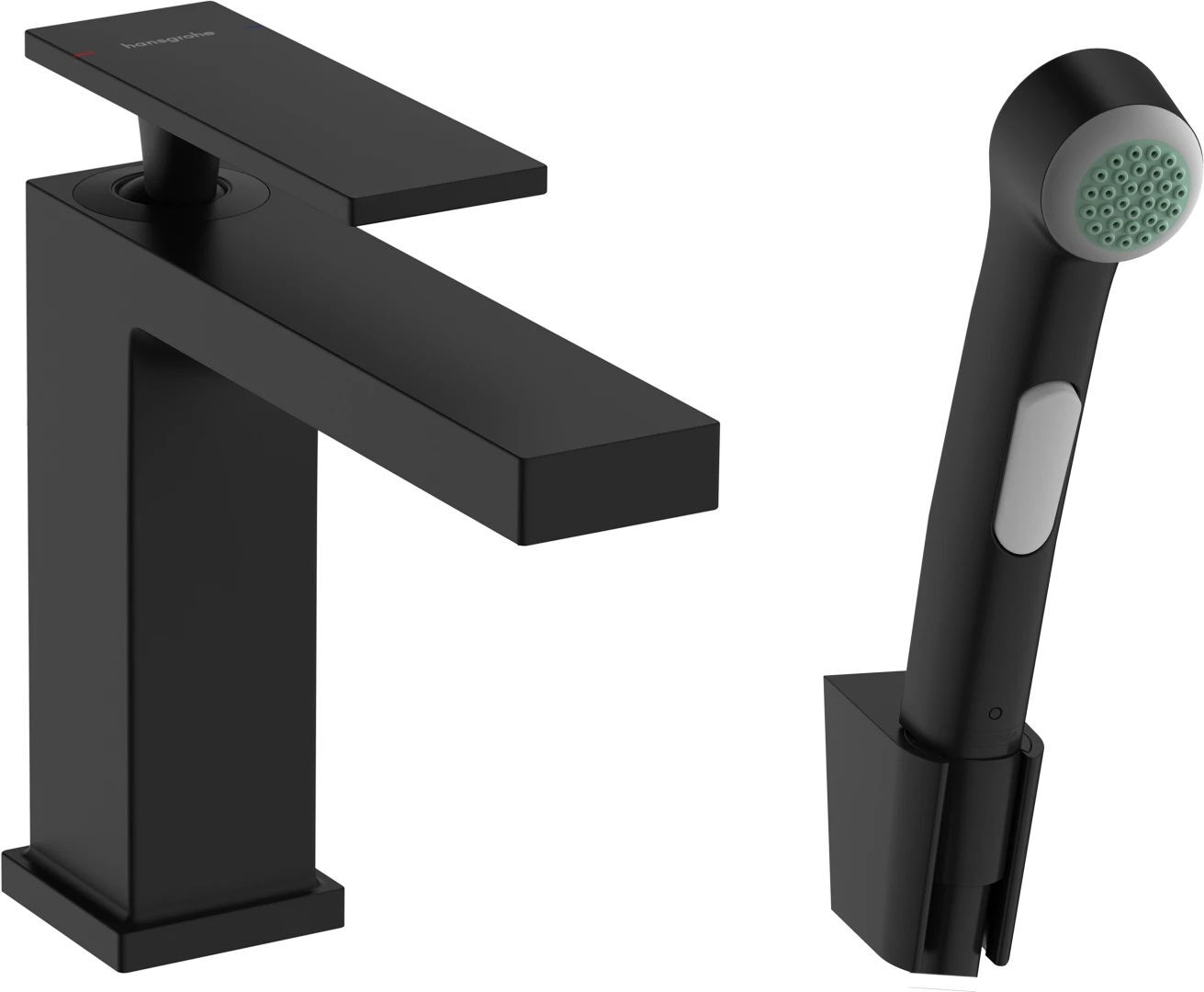 Смеситель для раковины Hansgrohe Tecturis E 110 Матовый черный 73210670