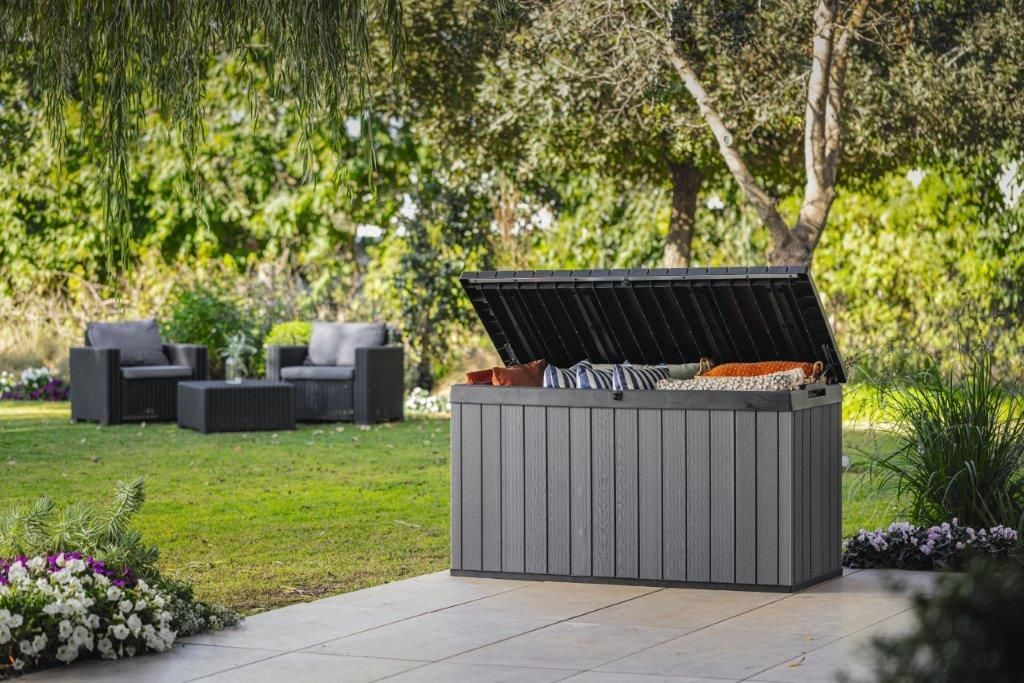 Садовый ящик Keter Darwin 570L, 142,5 x 65,3 x 78,2 см, серый (17211696)