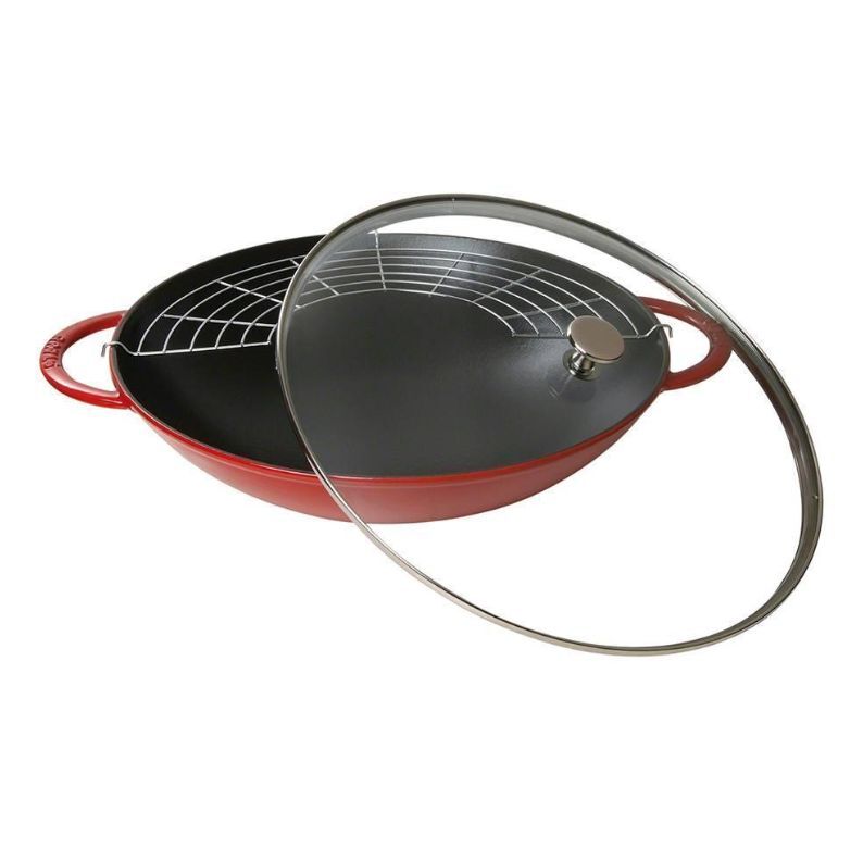 Чугунный вок Staub 37 см, вишнёвый 405098980