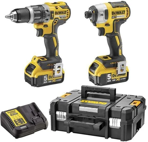 Набор из 2-х аккумуляторных инструментов (дрель и винтоверт) DeWalt DCK266NT, без АКБ и ЗУ, в кейсе TSTAK