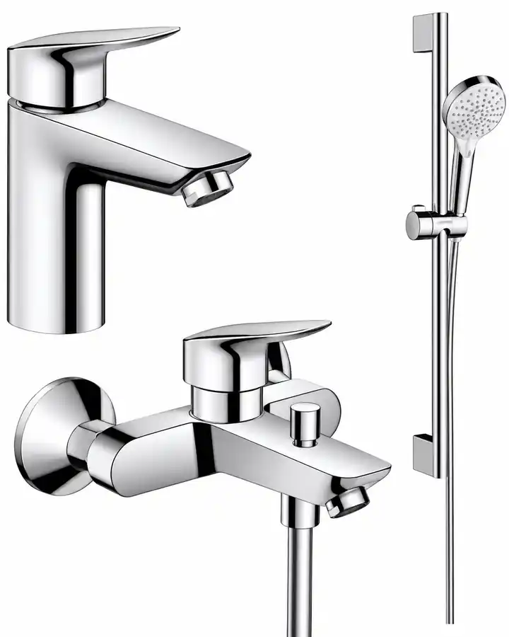 Смеситель для раковины Hansgrohe Logis 71107000+71400000+26532400
