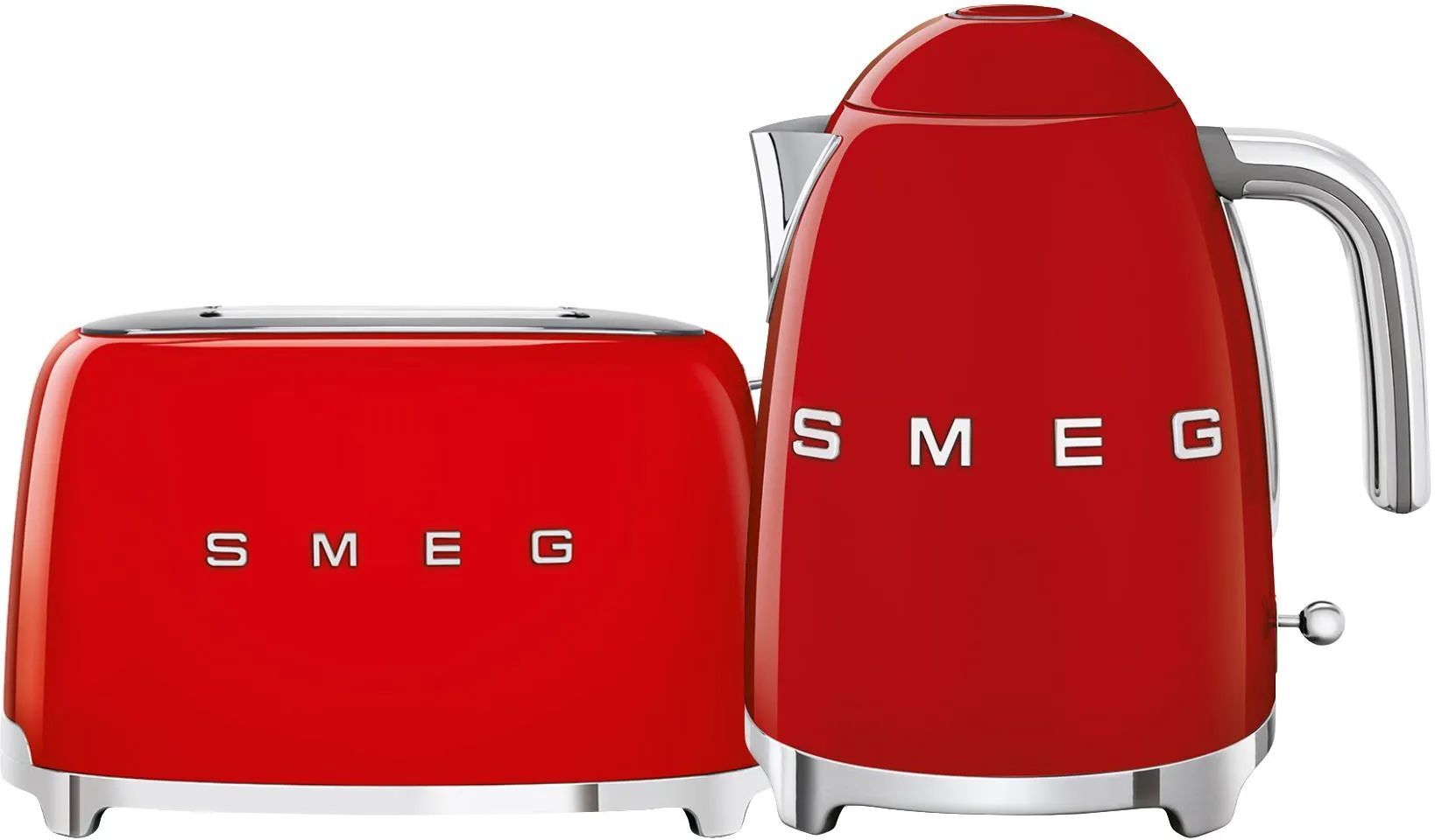 Набор тостер+чайник SMEG TSF01RDEU + KLF03RDEU красный