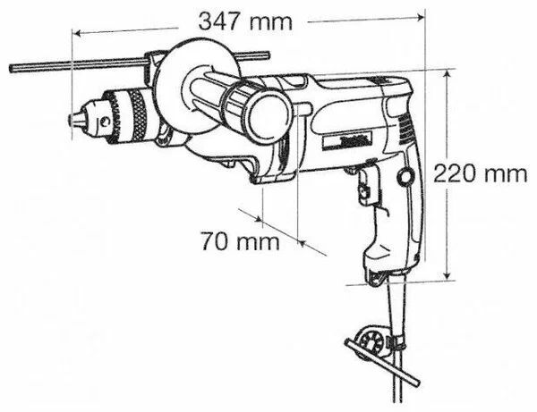 Проводная дрель Makita DP4011