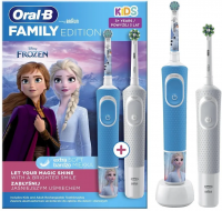 Детская электрическая зубная щётка Oral-B Kids D100 Frozen Blue, с зарядной станцией