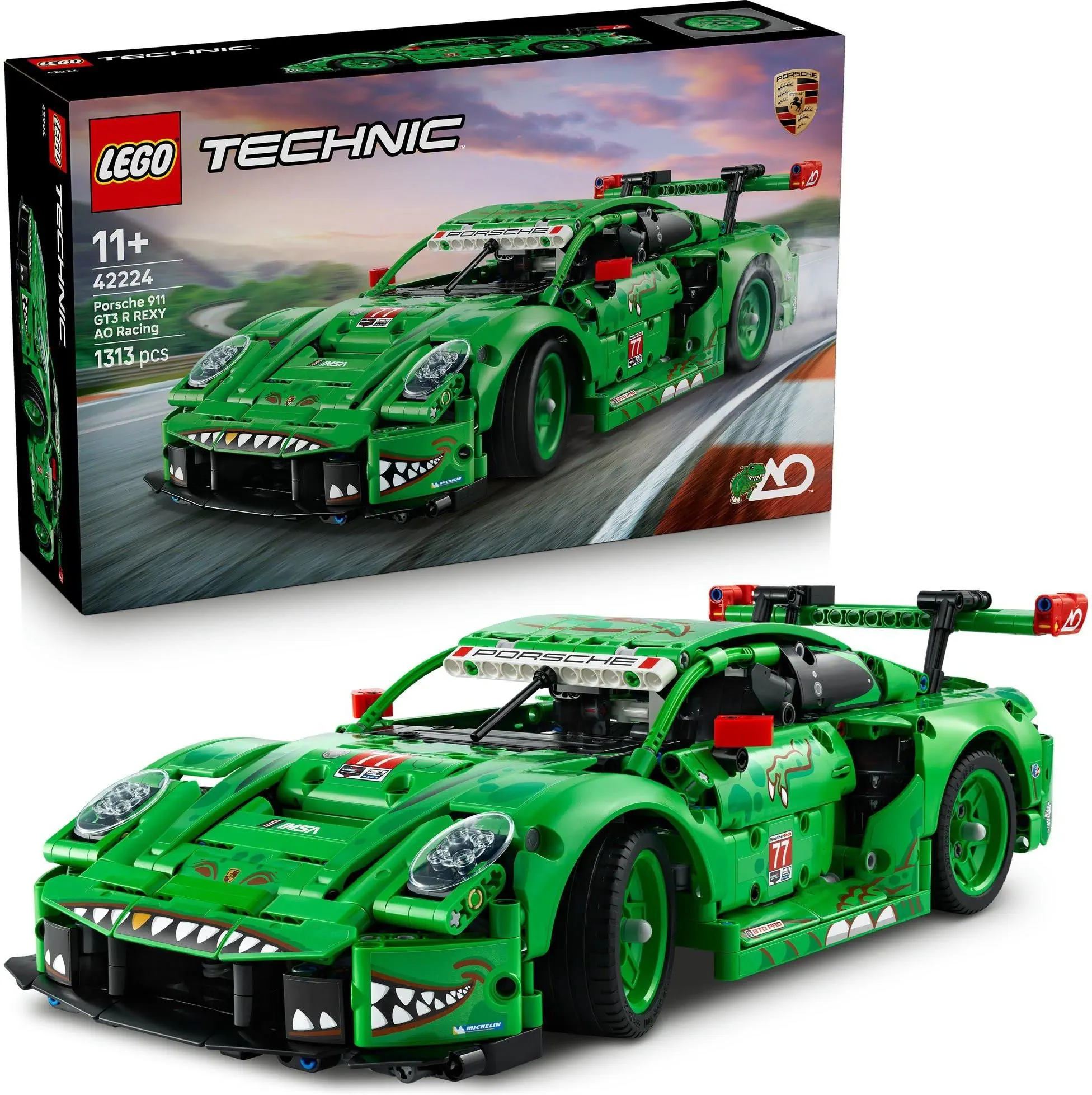 Конструктор LEGO Technic 42224 Porsche 911 GT3 R «Rexy» AO Racing
