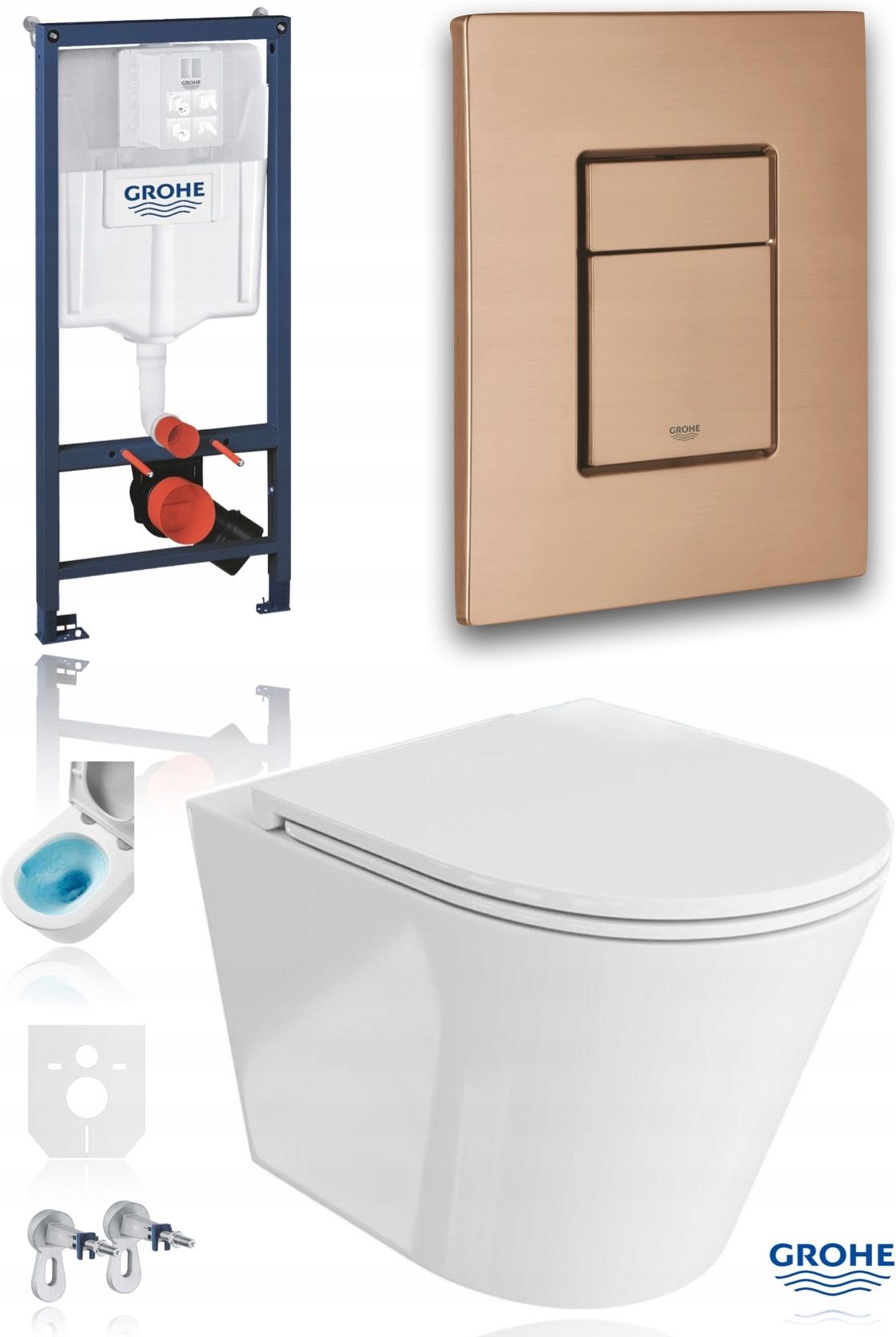 Кнопка смыва Grohe Skate Cosmopolitan 38732DL0, матовое розовое золото