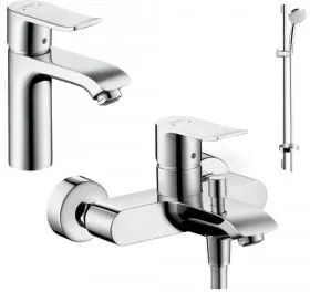 Комплект для ванны и умывальника Hansgrohe Metris (31080000+31480000+27772000) хром