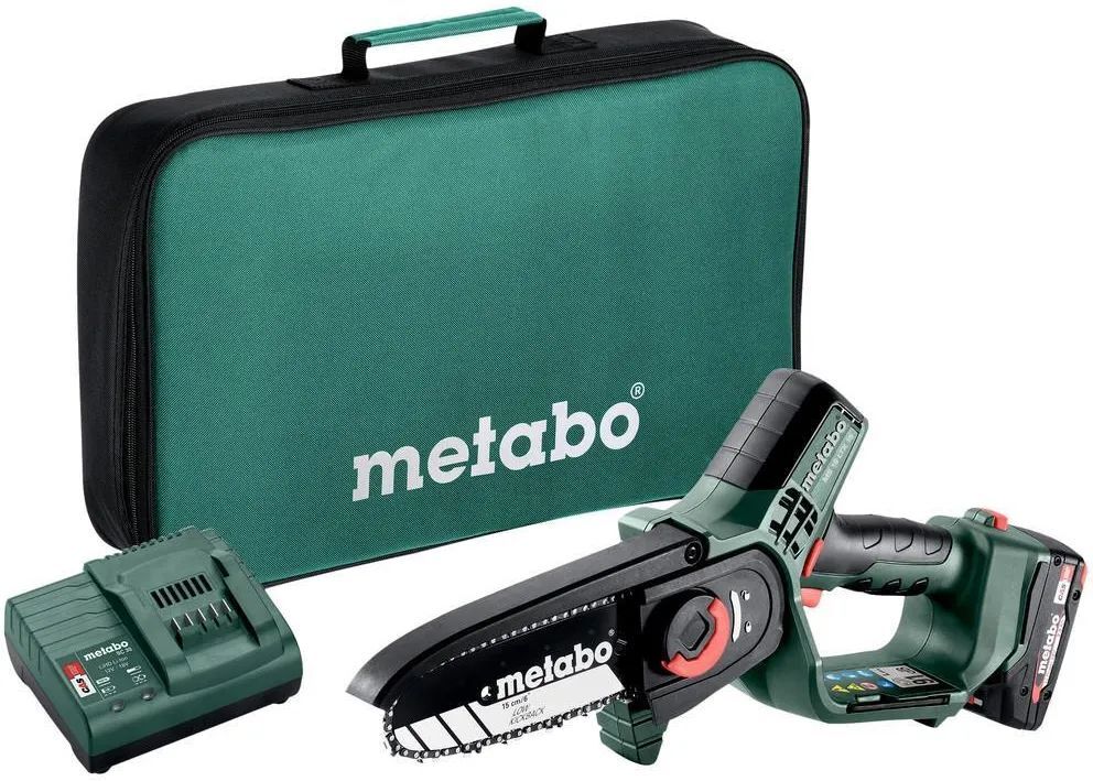 Аккумуляторная цепная пила Metabo MS 18 LTX 15 601612840 с 2 аккумуляторами Li-Power 18V 2.0Ah