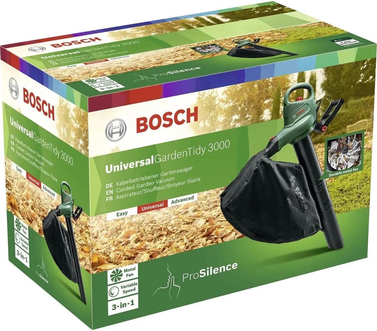 Электрический садовый пылесос-воздуходувка Bosch UniversalGardenTidy 3000 (06008B1001)