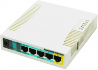 Маршрутизатор MikroTik RB951Ui-2HnD, Wi-Fi 2,4 ГГц, 5×Fast Ethernet, PoE-in