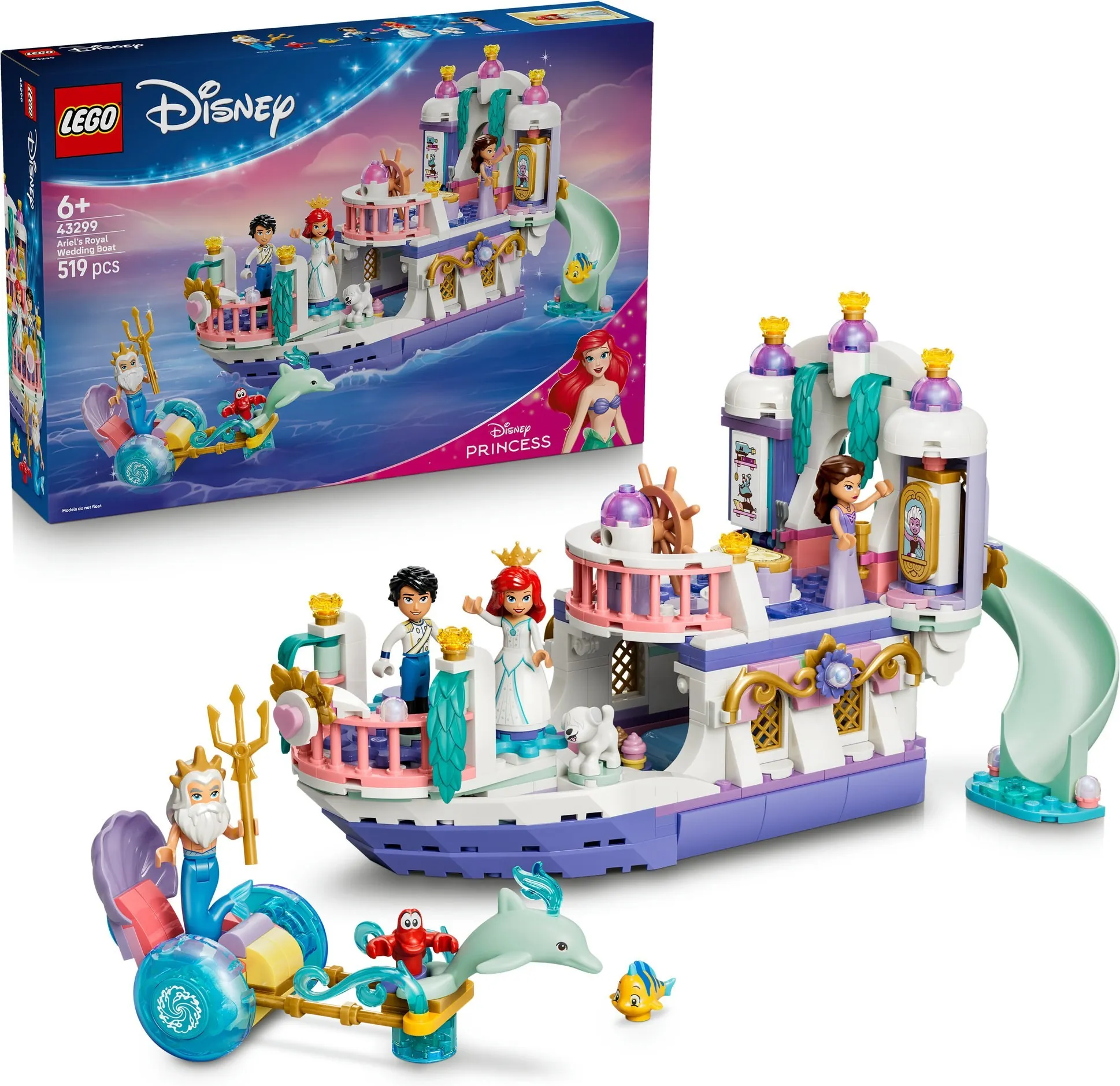 LEGO Disney Princess 43299 Королевская свадебная лодка Ариэль