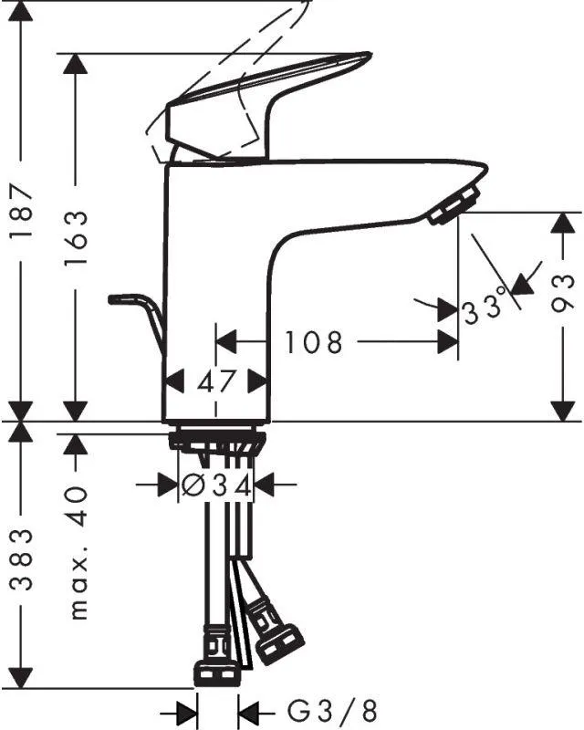 Смеситель Hansgrohe Logis, хром 71171000