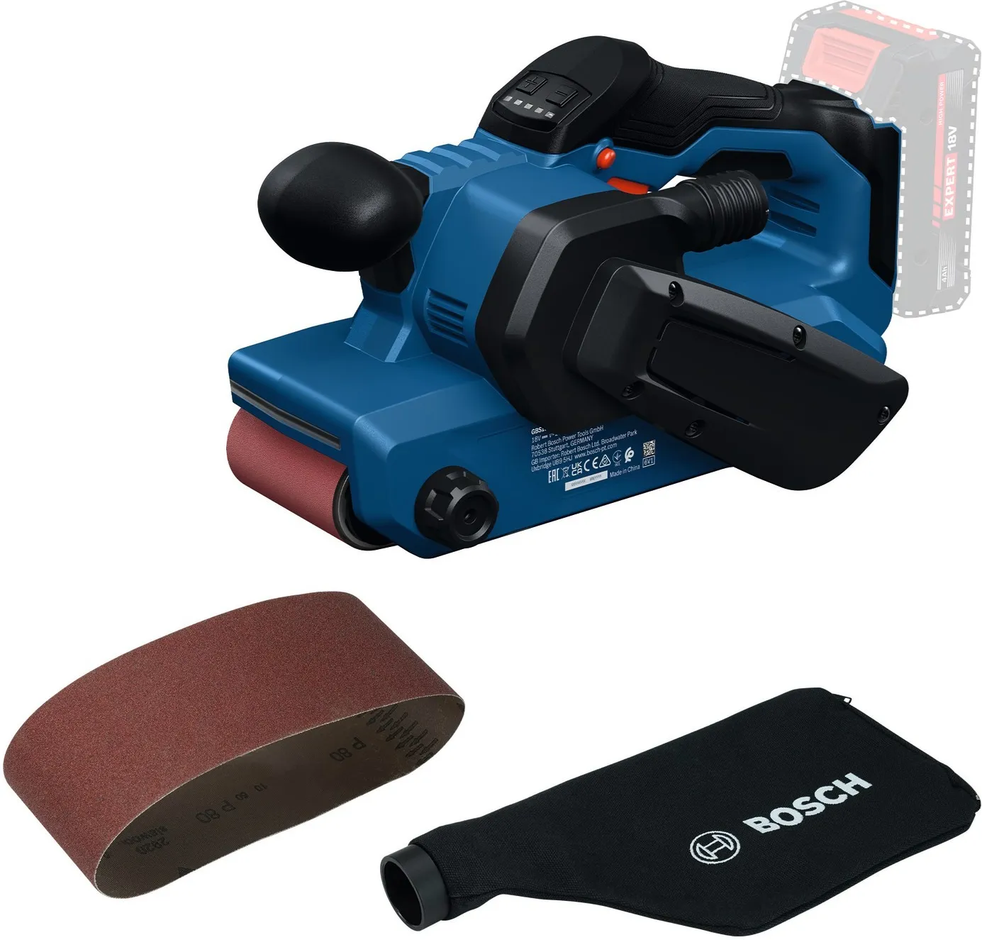 Аккумуляторная ленточная шлифовальная машина Bosch GBS 18V-75 Professional 06012C2000