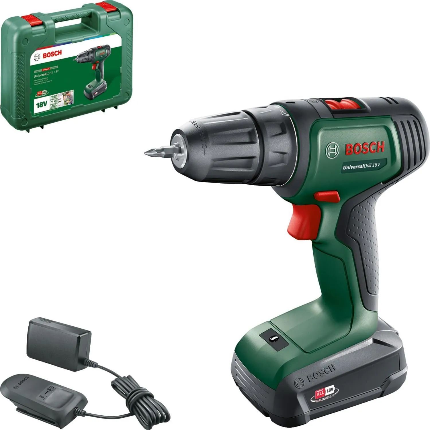 Аккумуляторная дрель-шуруповёрт Bosch UniversalDrill 18V (06039D4001)