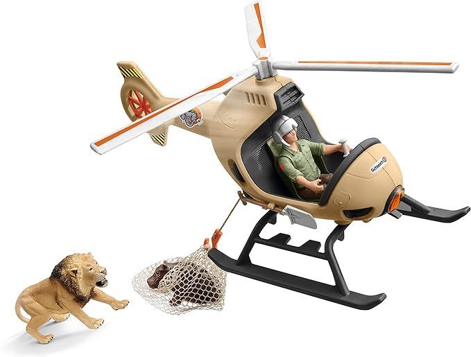 Игровой набор Schleich Вертолет-спасатель для диких животных 42476