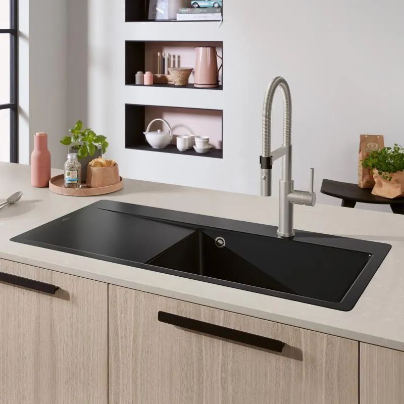 Смеситель для кухни Villeroy & Boch Steel Expert матовая нержавеющая сталь 926500LC