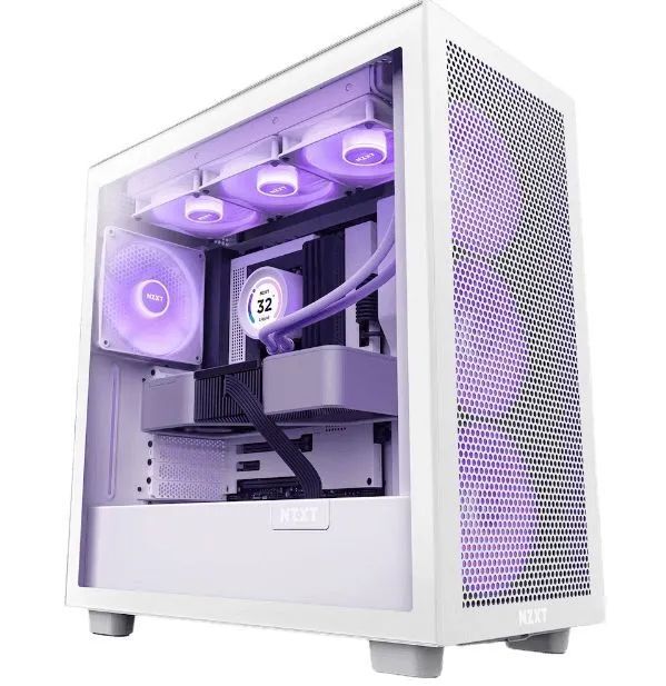 Корпус NZXT H7 Flow RGB Window Mini-ITX, Micro-ATX, ATX White (CM-H71FW-R1)