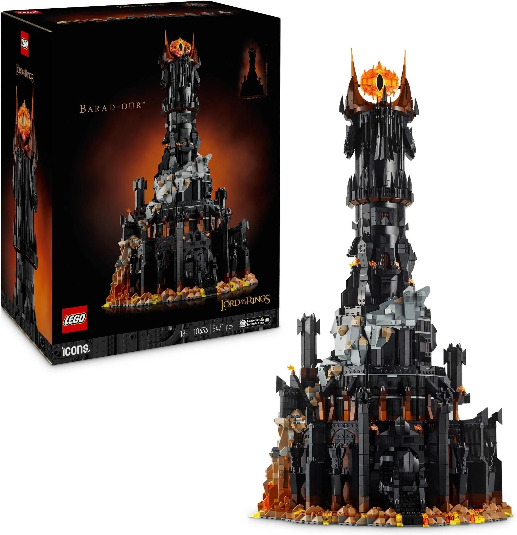 Конструктор LEGO Icons 10333 Властелин колец: Барад-дур