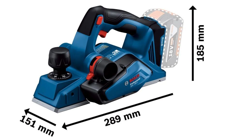 Аккумуляторный рубанок Bosch GHO 185-LI Professional (06015B5021)
