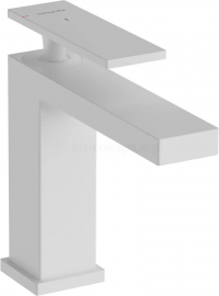 Смеситель для раковины Hansgrohe Tecturis E 110 CoolStart со сливным гарнитуром, белый матовый 73014700