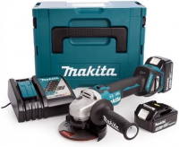 Аккумуляторная угловая шлифовальная машина Makita DGA513RTJ 18 В, 2×5,0 А·ч АКБ, ЗУ, кейс Makpac