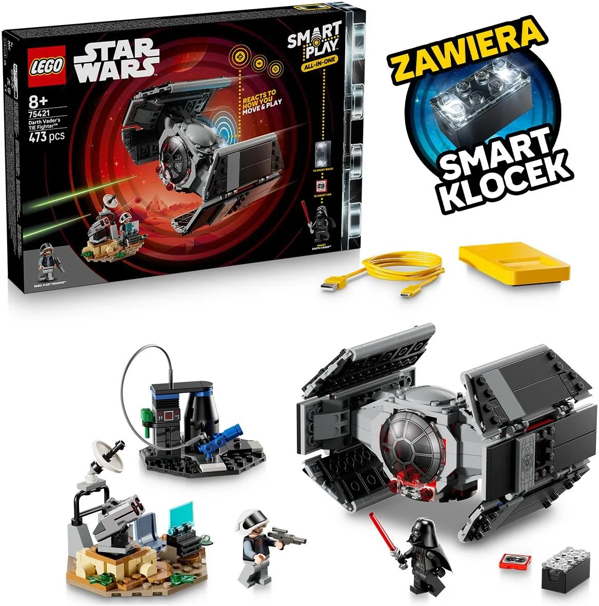 Конструктор LEGO Star Wars 75421 SMART Play: Истребитель TIE Дарта Вейдера